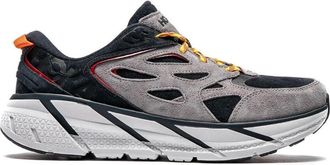 Hoka One One Clifton L Suede 1122571-BLRK Sneakers Black Running Shoes