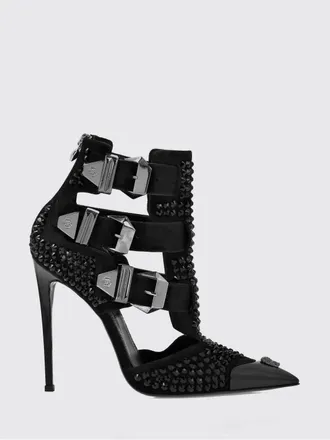 Philipp Plein Suede Pumps with Rhinestones