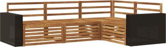 vidaXL Conjunto De Sof&aacute;s De Exterior 4 Uds. Natural Vidaxl