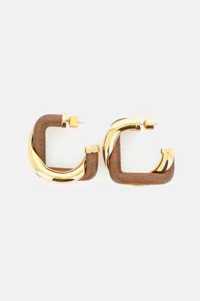 Jacquemus Golden Twisted Hoop Earrings
