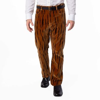 Bally Tiger Printed Cotton Velvet Pants