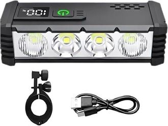 No Brand Faro Delantero Para Bicicleta Faro Recargable De Aleaci&oacute;n De Aluminio Con 4 Modos De Brillo Iluminaci&oacute;n Para Bicicletas Para Adultos Para Ciclismo Noc
