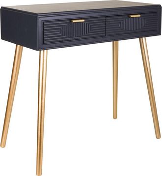 Wanderlust Deco Wanderlust Deco - Recibidor de madera gris oscuro 82x41x78