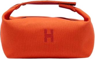 Herm&egrave;s Pre-owned Mini Bags, female, Orange, Size: ONE SIZE Pre-owned Canvas Pouch