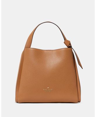 Kate Spade New York Womens Knott Carryall Bag - Brown Leather - One Size