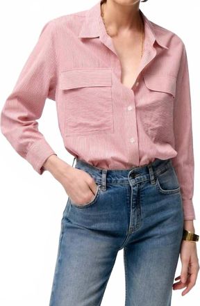 Vanessa Bruno Dim Button Down Shirt In Garnet