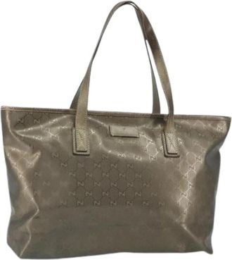 Gucci Pre-owned Plastic Tote Bag - Dames - Vintage Shopper - Bruin - ONE Size - Vintage