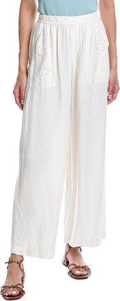 Splendid Cayden Embroidered Linen-Blend Pant