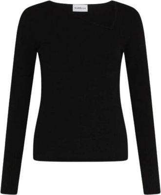 Marella Gondola Slim Sweater - Dames - V-hals truien - Zwart - S - Truien & Vesten