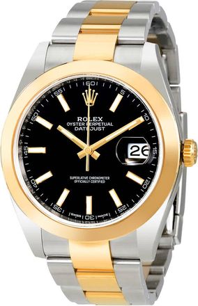 Rolex Datejust 41 Black Dial Steel and 18K Yellow Gold Oyster Mens Watch 126303BKSO