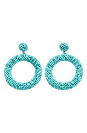 Panacea Seed Bead Hoop Earrings in Turquoise at Nordstrom Rack