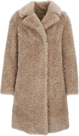 Herno Jassen, Dames, Beige, S, Faux Fur Shearling Jassen