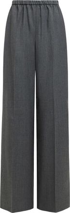 12 Storeez elastic-waist wool straight trousers - Grey