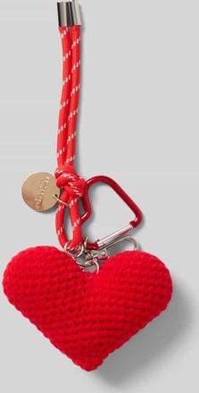 Seidenfelt Manufaktur Anh&auml;nger in Strick-Optik Modell Heart in Rot, Gr&ouml;&szlig;e 1