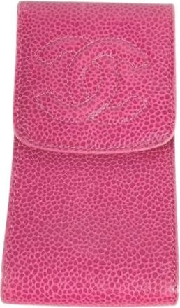 Chanel Pre-owned Wallets, female, Pink, Size: ONE SIZE Pre-owned Pouch