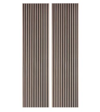 Home Heavenly Pack 2 paneles ac&uacute;sticos decorativos 240x60 cm, roble honey y negro