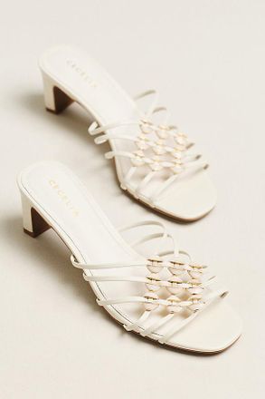 Cecelia New York Pearl Strappy Heeled Sandals