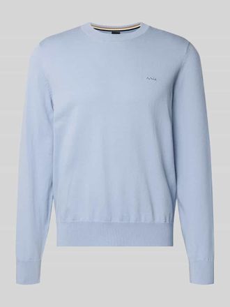 HUGO BOSS Regular Fit Strickpullover aus reiner Baumwolle Modell UPCAS in Flieder, Gr&ouml;&szlig;e XXXL