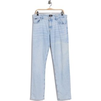 HUGO BOSS Maine Regular Fit Straight Leg Jeans in Light/Pastel Blue at Nordstrom Rack, Size 30 X 34