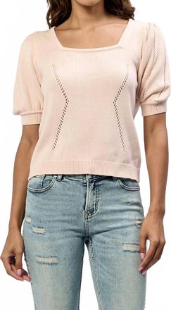 Dear John Denim Eline Puff Sleeves Top In Sepia Rose