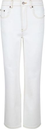 Tory Burch Stijlvolle Denim Jeans - Dames - Bootcut Jeans - Wit - W28 - Denim - Jeans