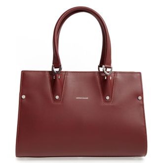 Longchamp Paris Premier Leather Satchel in Red Lacqur at Nordstrom Rack