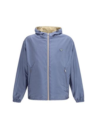 Prada Mens Reversible Re-Nylon Down Jacket Cammello+aviazione Recycled Polyamide Coat