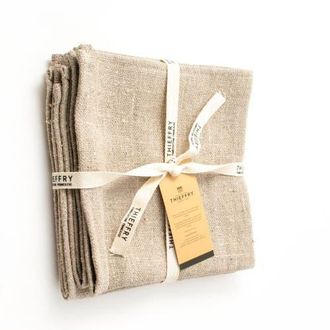 Be Home Thieffry Belgian Linen Napkins - Set of 4 in Raw Natural at Nordstrom
