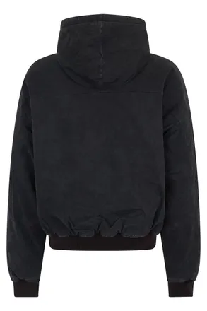 Represent Mens Hooded Bomber Jacket Grey Cotton