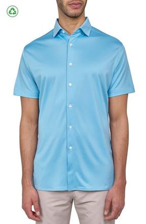 Con.Struct Solid Performance Button-Down Shirt in Lt Blue at Nordstrom, Size Xxx-Large