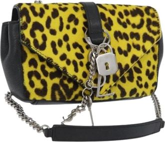 Saint Laurent Pre-owned Cross Body Bags, female, Yellow, Size: ONE SIZE Pre-owned Vintage Shoulder Bag