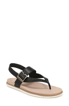 Dr. Scholls So Chill Sandal in Black Faux Leather at Nordstrom Rack, Size 6.5