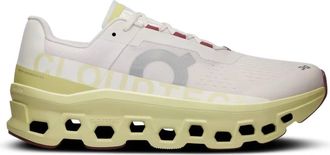 On Mens Cloudmonster Running Shoes In Frost/acacia
