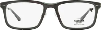 Shinola SH37000 Flexon Temple Rectangle Eyeglasses - Gray