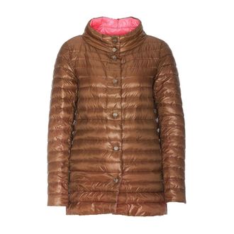 Herno Down Jackets, female, Brown, Size: 4XL Ultralight Down Coat