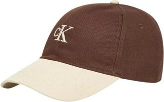 Calvin Klein Caps, male, Brown, Size: ONE SIZE Cotton Baseball Cap