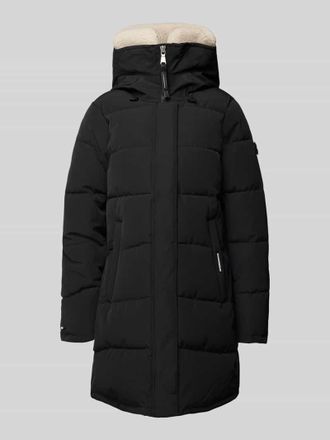 Khujo Steppmantel mit Label-Details Modell Teddy in Black, Gr&ouml;&szlig;e XXL