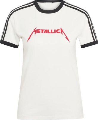 adidas (WMNS) adidas Metallica Ringer T-Shirt Asia Sizing Core White LK6411