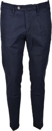 Michael Coal Blue Cotton-Blend Stretch Pants