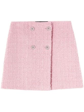Versace Light Pink Tweed Mini Skirt