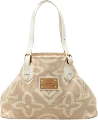 Louis Vuitton Pre-owned Shoulder Bags, female, Beige, Size: ONE SIZE Pre-owned Canvas Tote