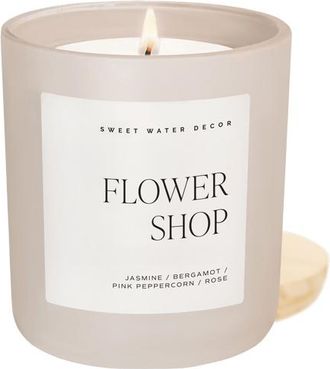 Sweet Water Decor 15oz Matte Jar Candle - Woods & Earthy Scents in Flower Shop at Nordstrom