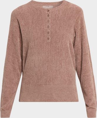 Barefoot Dreams CozyChic Ultra Lite Scalloped Henley Pullover