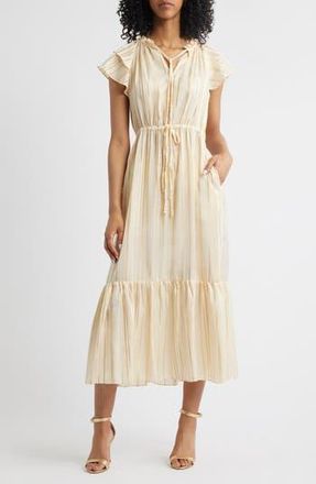 Julia Jordan Flutter Sleeve Dress in Cream at Nordstrom Rack, Size 12