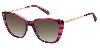Fossil FOS 2101/G/S LHF/HA Womens Sunglasses Burgundy Size 54