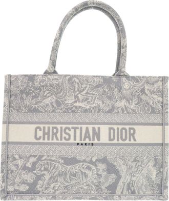 Dior Gray Canvas Tote Bag (Pre-Owned)