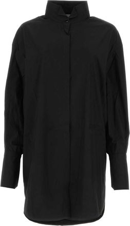 Patou Black poplin shirt dress
