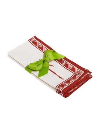 La DoubleJ Large Napkins Set Of 2 in Date Palms Napkin Mattone at Nordstrom