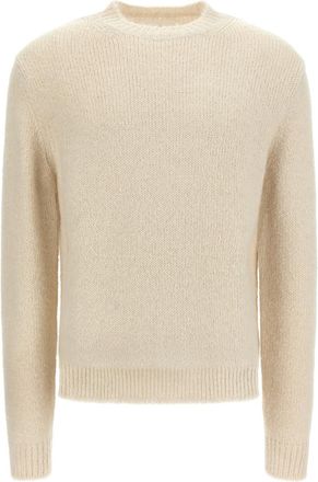 Jil Sander White Alpaca wool sweater