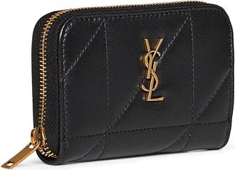 Saint Laurent Womens Coin Purse Jamie Nappa Leather Black Lambskin Wallets & Purses